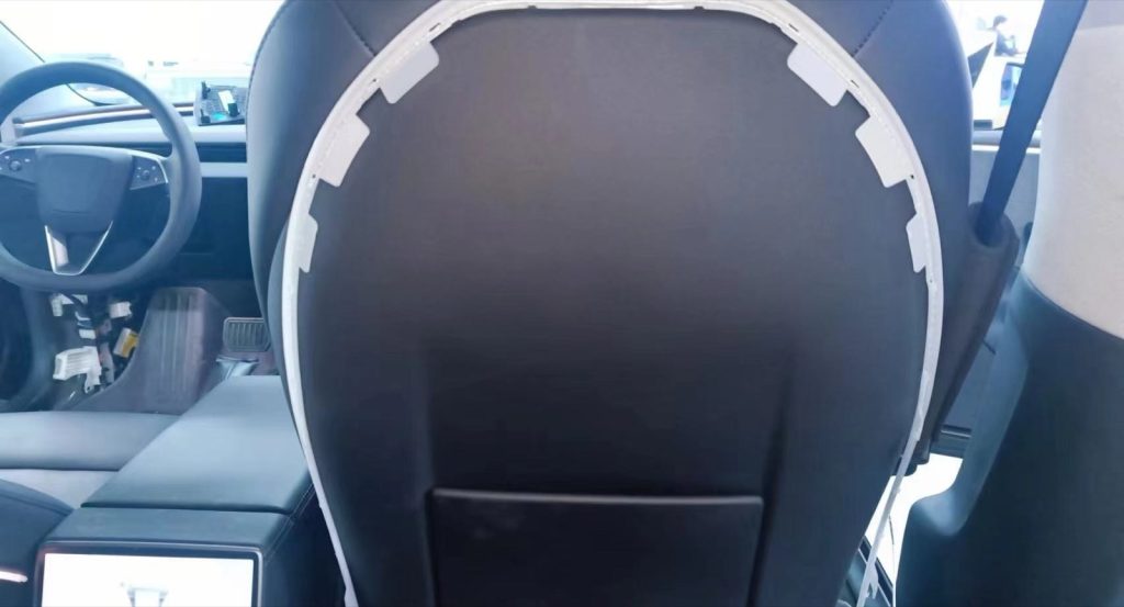 Installation photograph — Tesla Refreshed Model 3 Seatback Ambient Lights